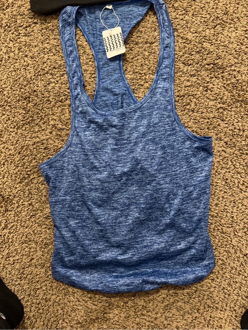 Blue Racerback Tank Top - Unbranded gym shirts